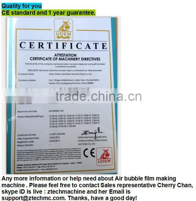 double screw 3 layers 4 layers 5 layers Plastic PE Air Bubble Film Machine