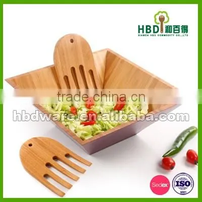 Unique bamboo large salad bowl