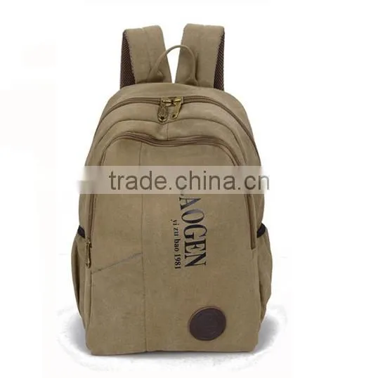 Custom Canvas Backpack Blank Army Backpack