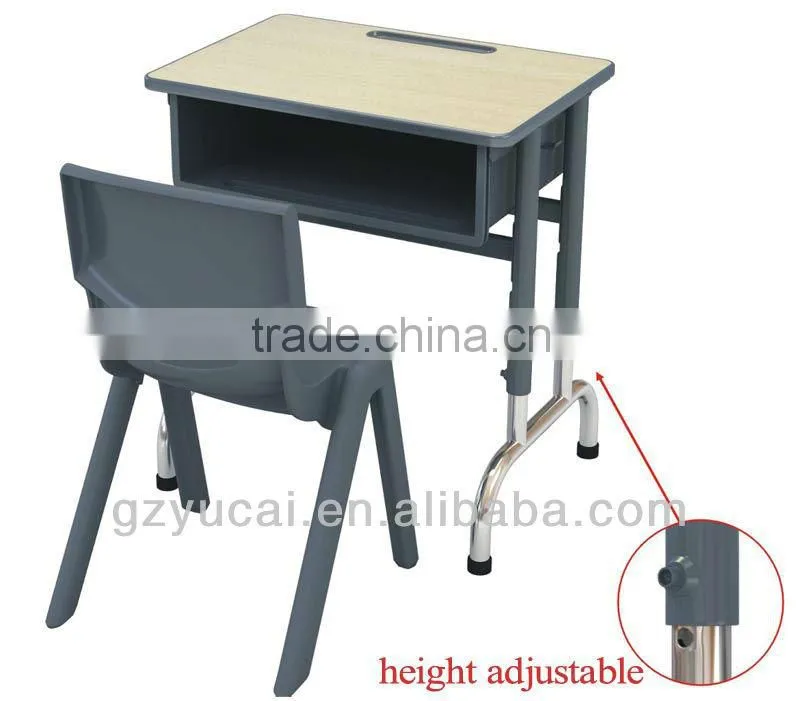 Adjustable european double school desk
