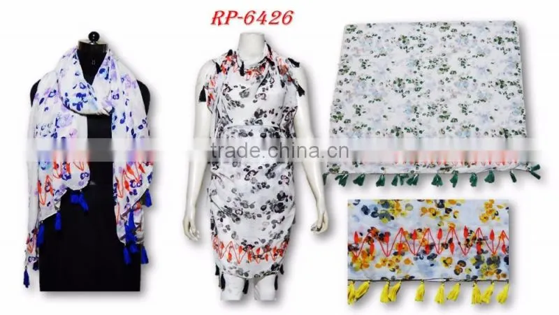 printed poly chiffon pareo