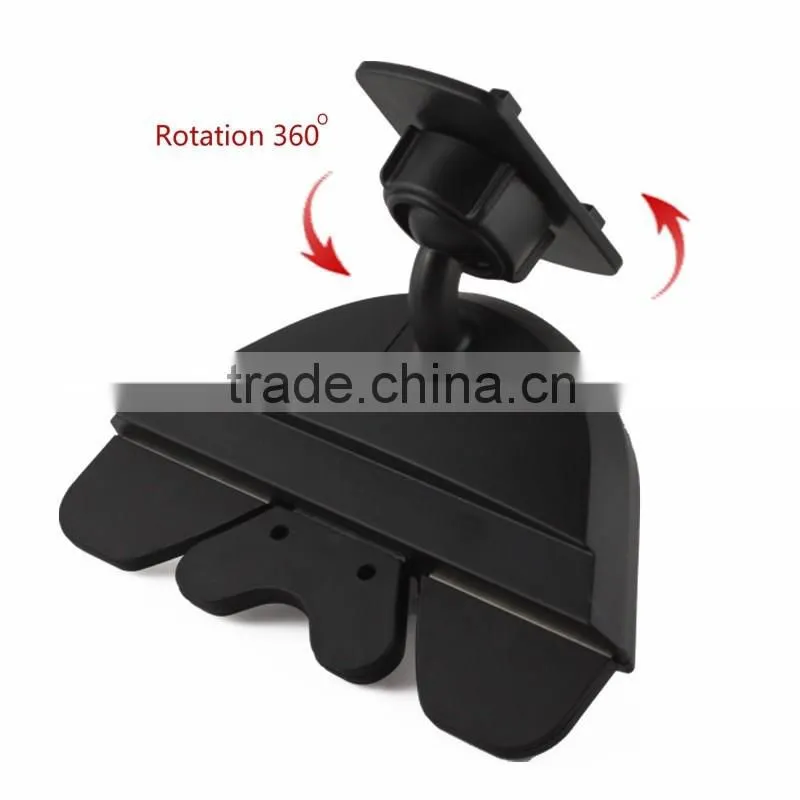 New leather grain design cradles holder car CD slot smart phone holder for smart phone