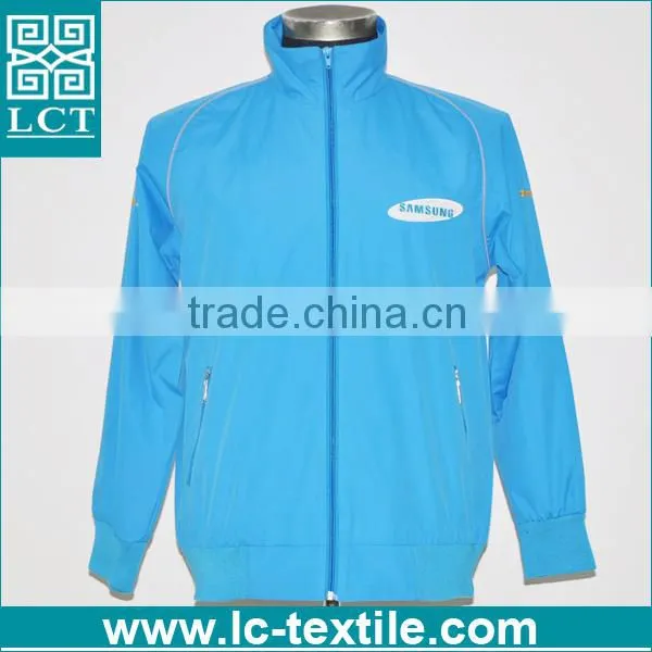China OEM manufactory supply high quality nylon sport wind samsung workwear promotion jacket with heat transfer print(LCTN1566)