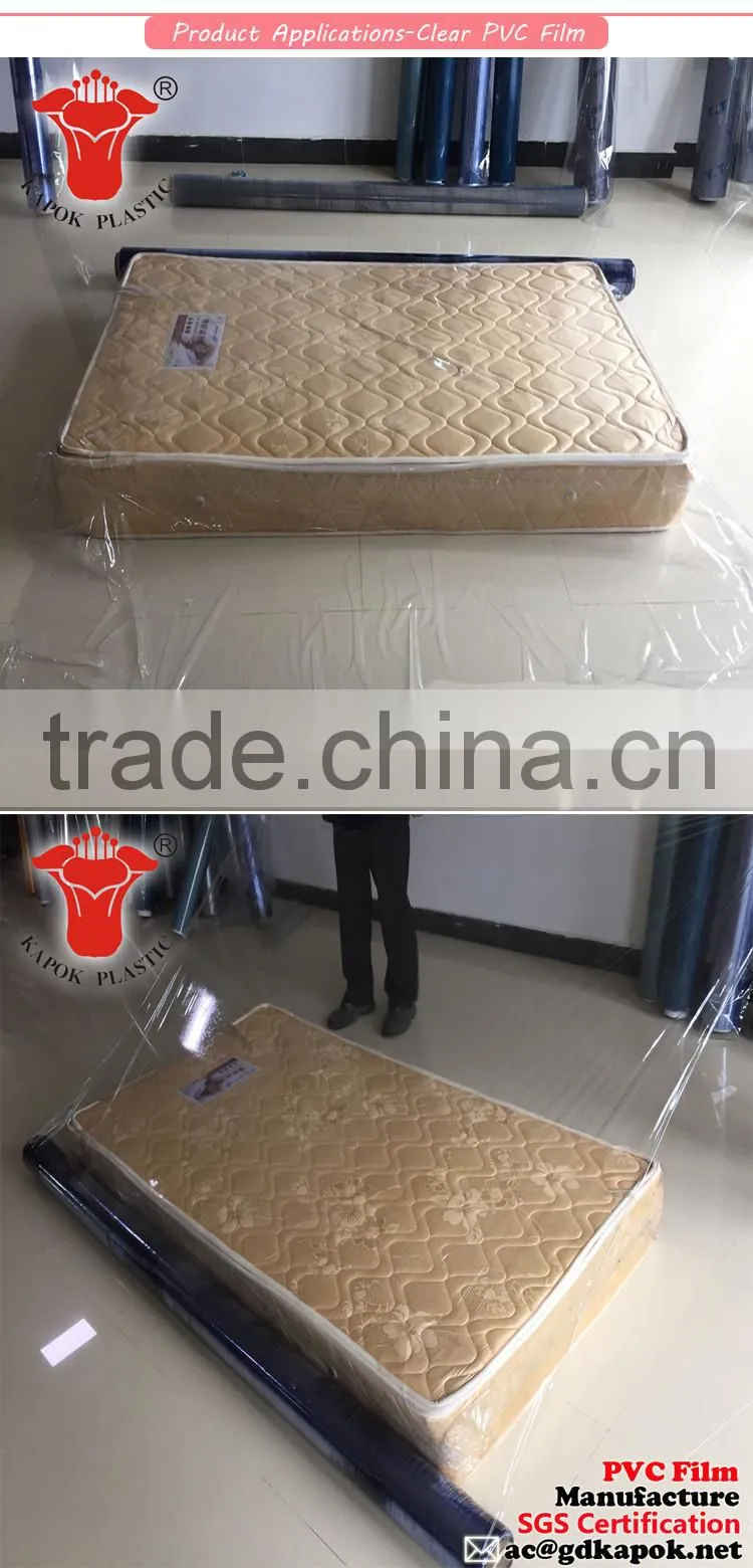 high quality transparent pvc plastic sheet for mattress