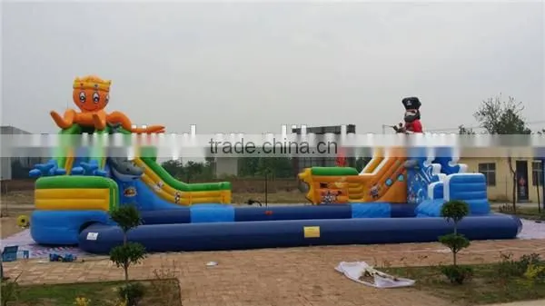 Hippo inflatable water slip slide for sale