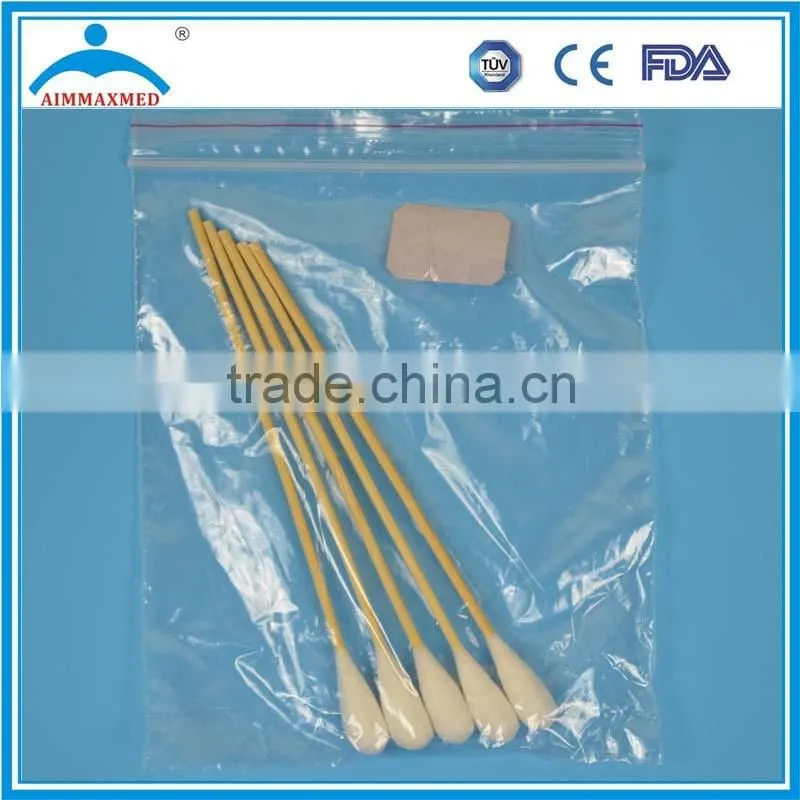 Medical wooden cotton swabs buds tips for hospital