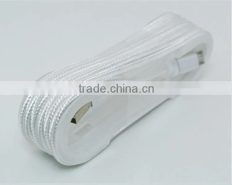 Metal Nylon Woven USB Cable With Blister for I6 usb cable bulk for iphone 7