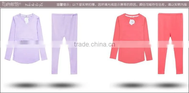 Winter long sleeve V-neck Nursing Sleepwear for Pregnant Women