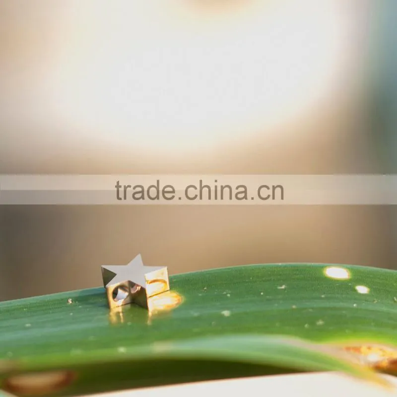 Stainless Steel 10mm Vintage Tiny Pentagram Star Charm