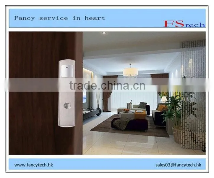 Card door locks ,five- stars hotel card door lock,hotel m1 card reader door lock