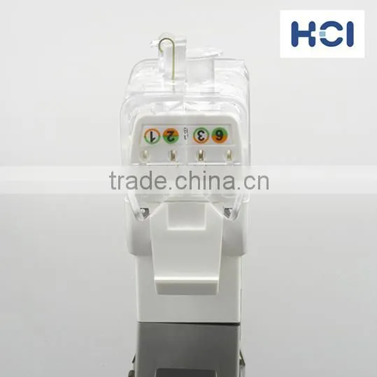 Network Solution Cat 6 UL 180 Degree Shielded 8P8C Modular Keystone Jacks