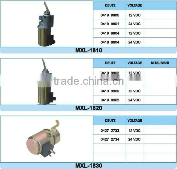 Made in china with high quality diesel fuel engine stop solenoid SA-4941 12V/24V