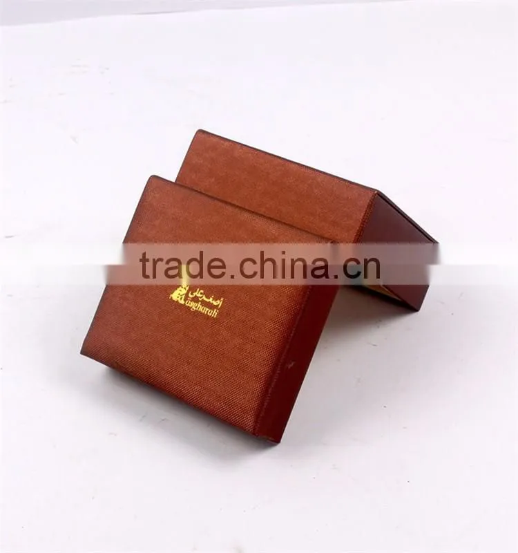 Custom logo embossing gift packaging high quality PU leather box