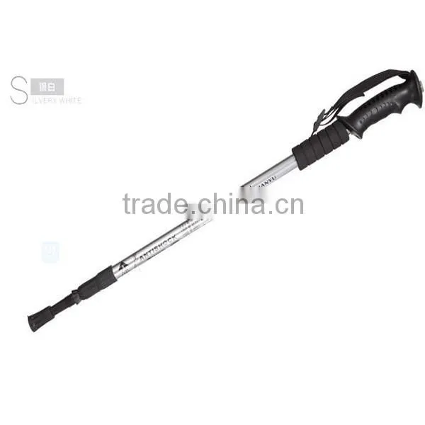 New product 3 sections Straight shank alpenstock hiking walking sticks