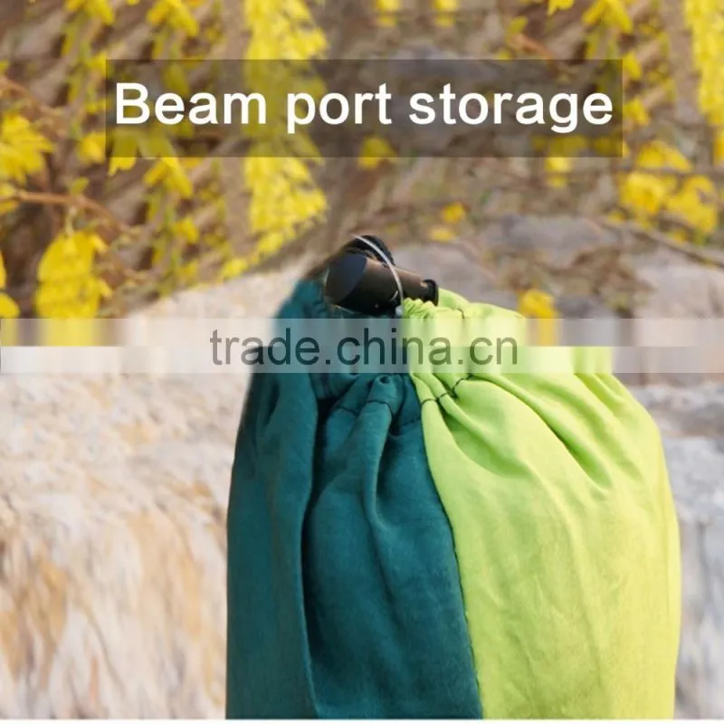 factory custom size camping nylon parachute hammock with steel carabineers