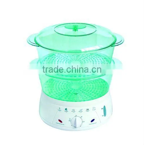 2 tray electric food steamer steam cooker