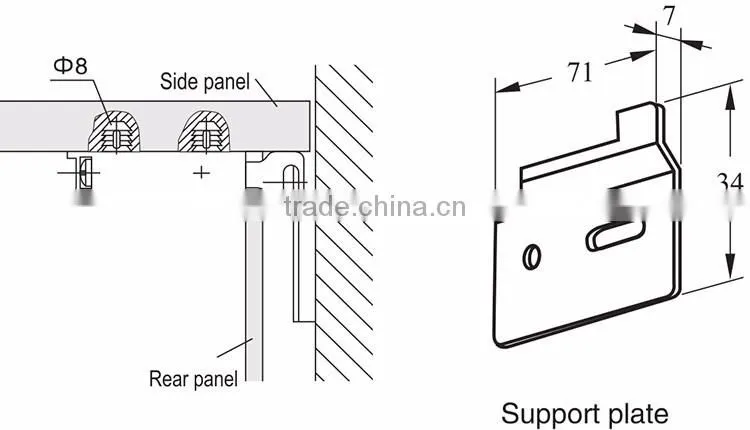 Adjustable Wall Cupboards Kitchen Cabinet Hanger Bracket