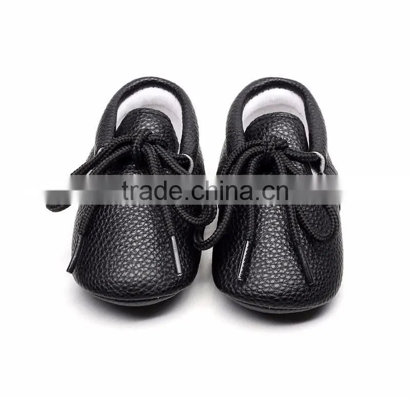 Top selling baby hard sole walking shoes toddler shoes rubber sole pu leather baby moccasins