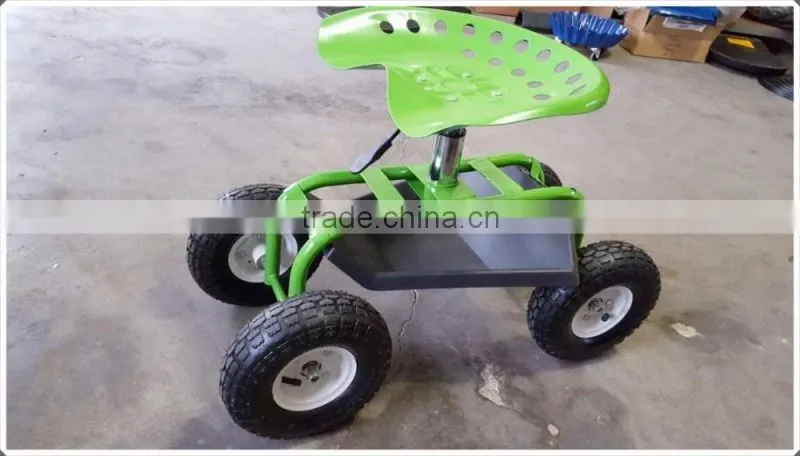 The swiveling Seat Utility cart for garden