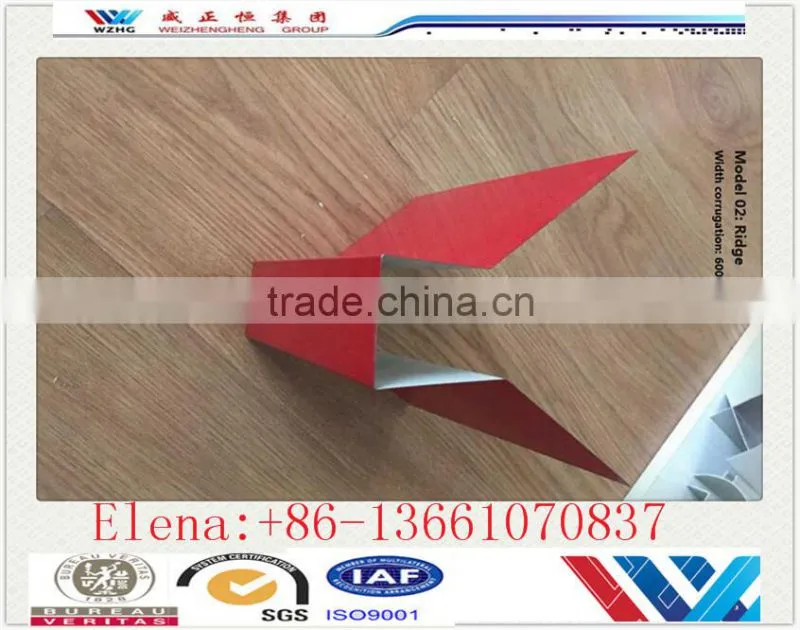gutter roof barrel ridge/hip cap sheeting panel made in China