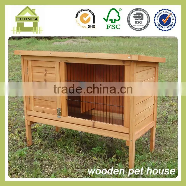 SDR010 Wooden plastic tray indoor cheap rabbit hutches
