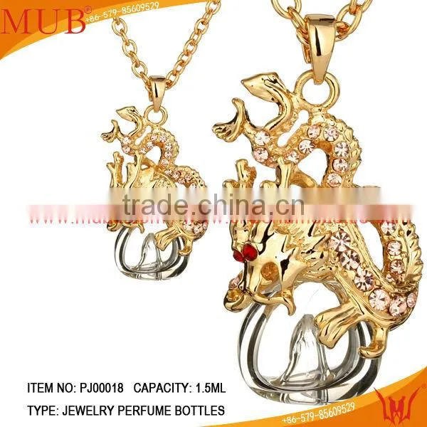 Dragon Shape Jewelry Pendant Glass Perfume bottle jewelry