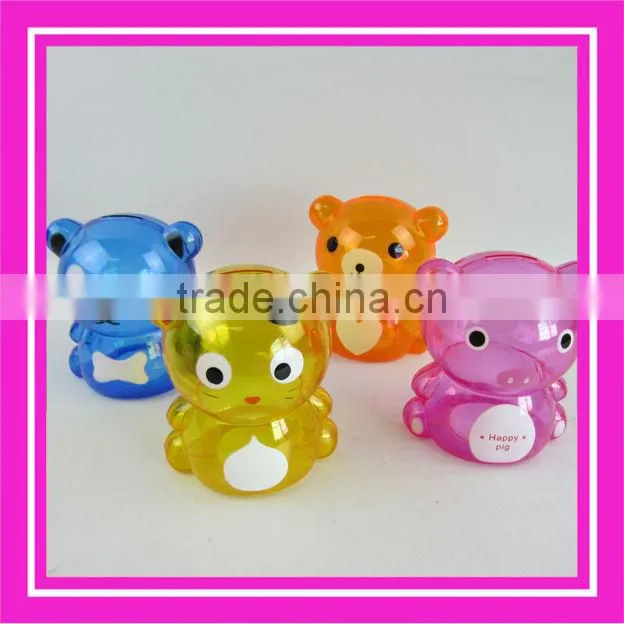 children's coin bank/money saving bank/plastic piggy bank