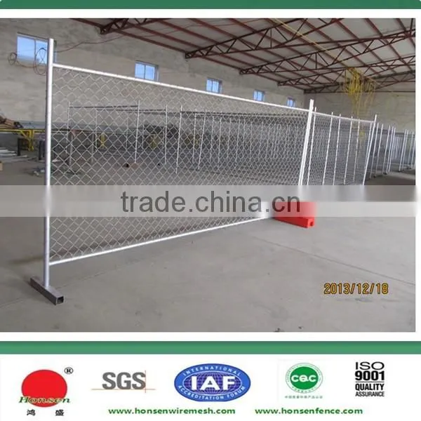 Galvanized chain link temporary fence