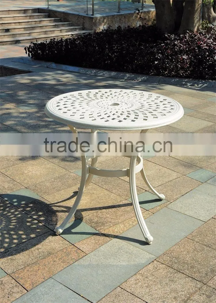 White table and KD chairs aluminum furniture