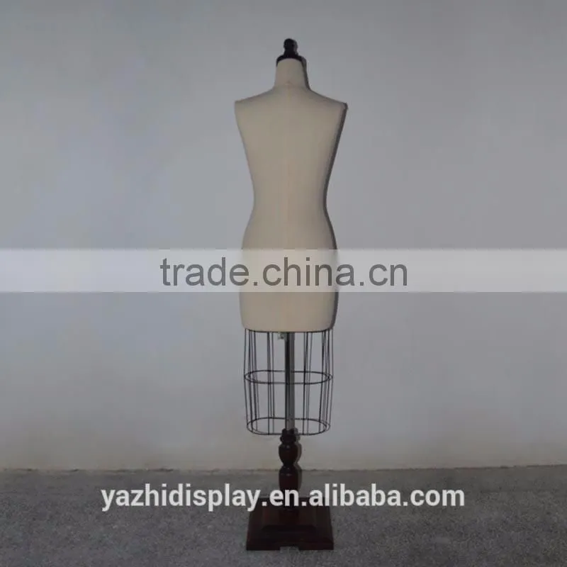 White Fabric dilapidated upper body retro woman mannequin display