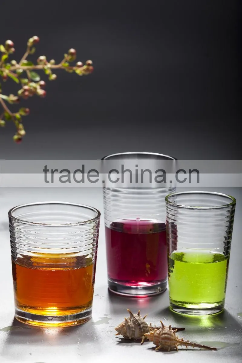 217ml clear glass cup for drinking