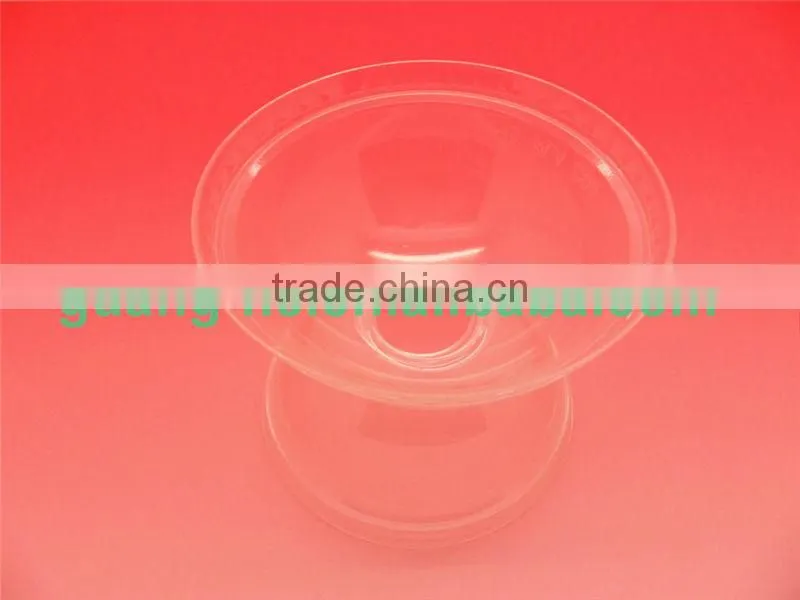100%compostable pollution-free transparent plastic dome PLA cold drink cup lids