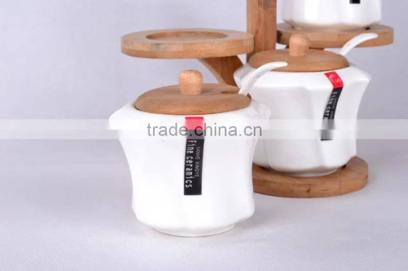 hot sale high quality porcelain ceramic kitchen canisters/ceramic kitchen canister sets/4pcs ceramic canister sets