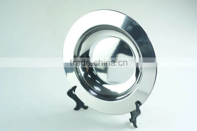 Round tray Metal food tray Stainless steel buffet trays Of various sizes