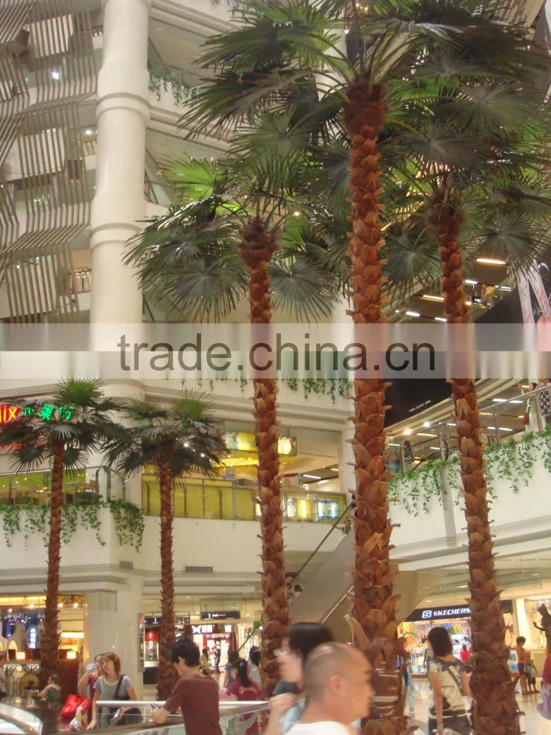 Artificial outdoor palm trees
