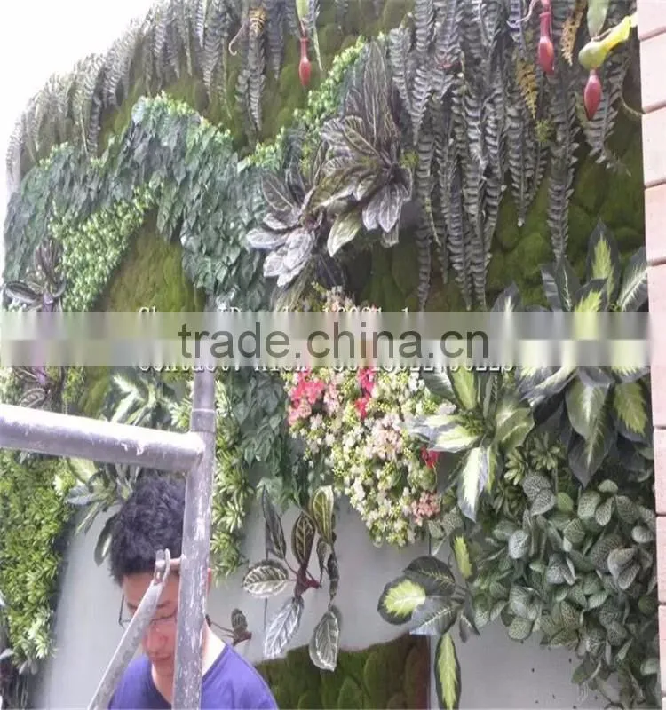 2017 hot sale artificial ornamental plants for wall decoration cheap artificial plant wall