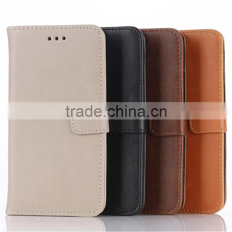 High quality crazy-horse PU card bumper/pocket cell phone case for Motorola