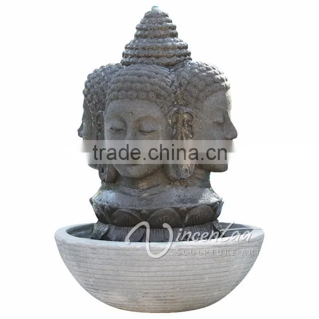 fengshui decoration waterfall natural stone buddha face fountain