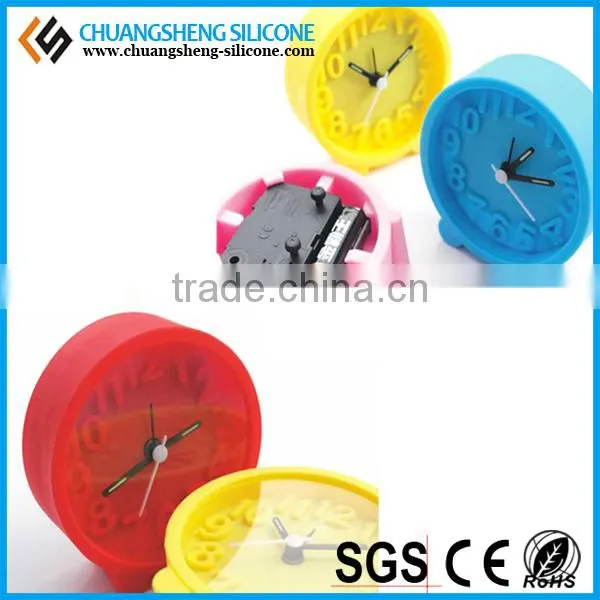 round silicone clock ,time clock, table clock