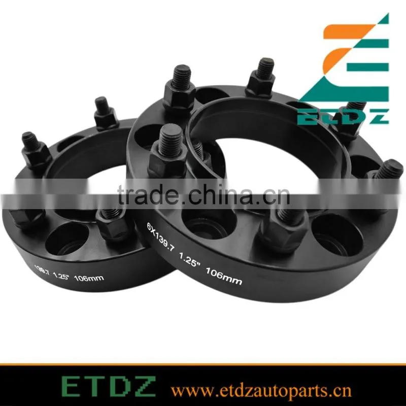 Black 1.25" Thick 6x139.7 Hub Centric Wheel Spacers for Toyota Tacoma Tundra 4 Runner