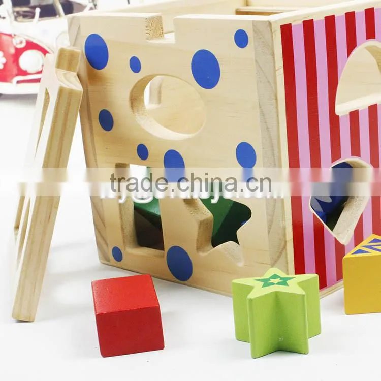 Best children coordinating eye and hand wooden educational toys funny shape blocks kids wooden educational toys W12D067