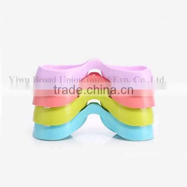 Double Dog Food Bowl Plastic