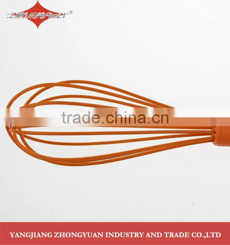 Hot selling new design food grade silicone coated head egg whisk