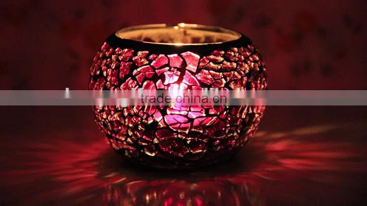 European romantic candlelight candlestick candlestick glass mosaic KTV Bar