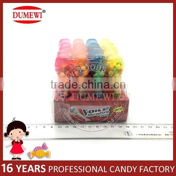 Colorful Plastic Microphone Ring Toy Candy with Light