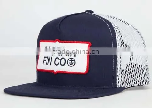 Custom 5 Panel Embroidery Patch Trucker Cap Mesh Cap