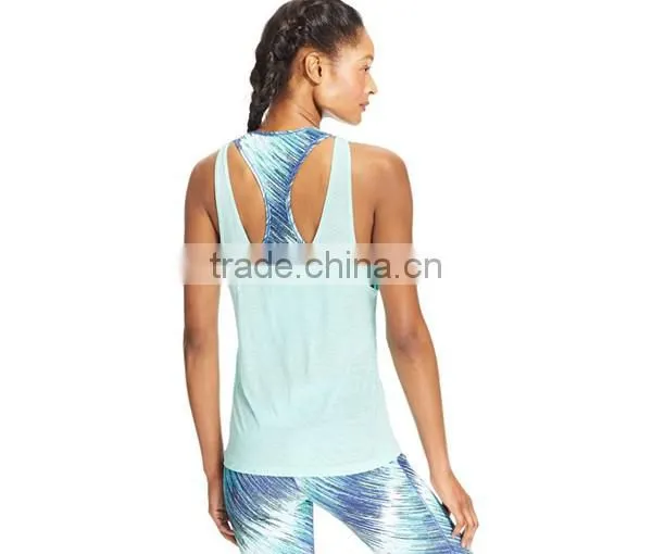 Wholesale Bodybuilding Burnout Active Open Side Bra Sport Tank Tops for Women