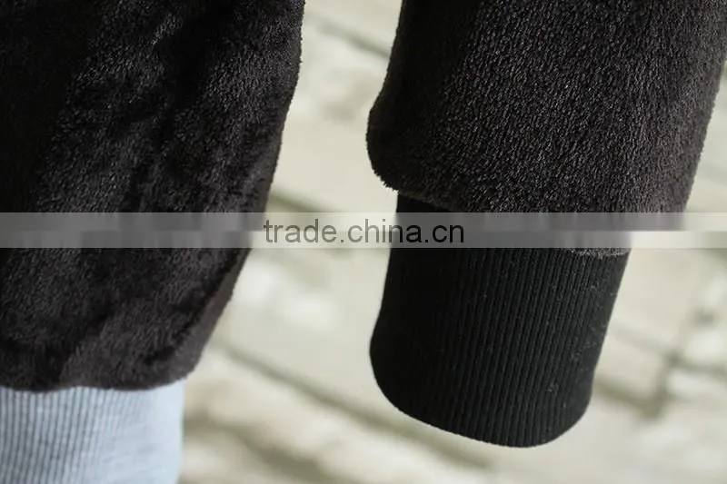 Woman girl sweater fleece inside topsfleece inside cute ear rabbit pattern brand china OEM whoesale is OK