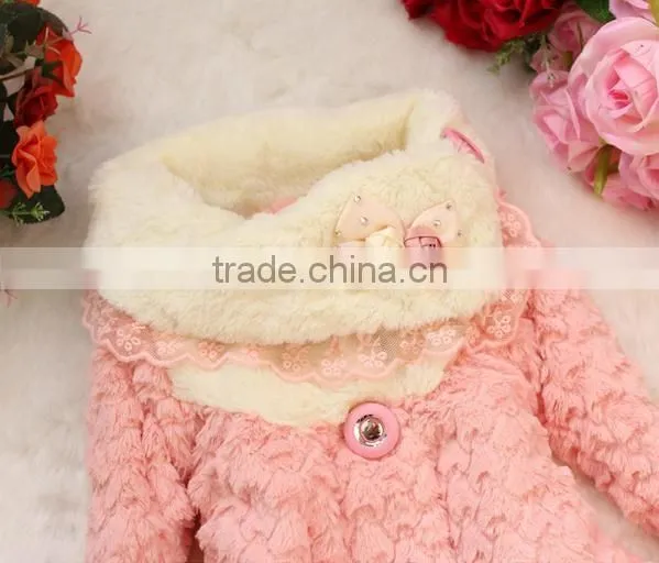 High Quality Kids Beautiful Model Dresses Children Pink Coat For Girls