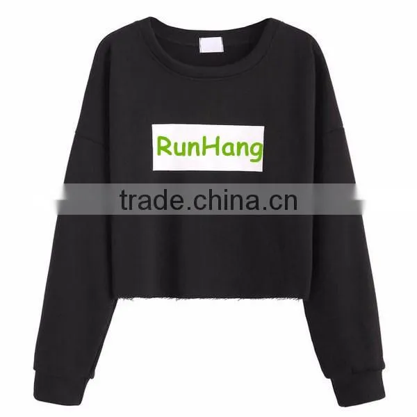 Custom Womens Printed Crop Sweatshirt